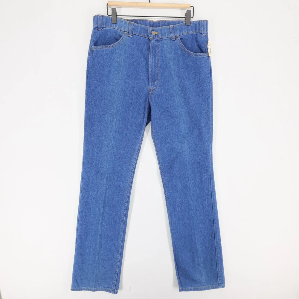 Vintage Levis Action Jeans Mens 36x34 Blue Made In USA Stretch Denim